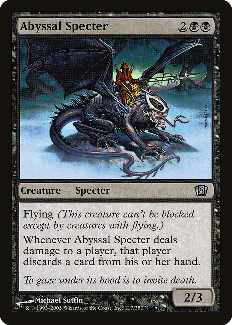 Abyssal Specter (8ED-117) [Eighth Edition] Foil MTG Single Wizards of the Coast