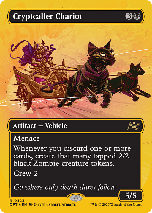Cryptcaller Chariot (First-Place Foil) (DFT-523) [Aetherdrift] (Borderless) Foil MTG Single Wizards of the Coast