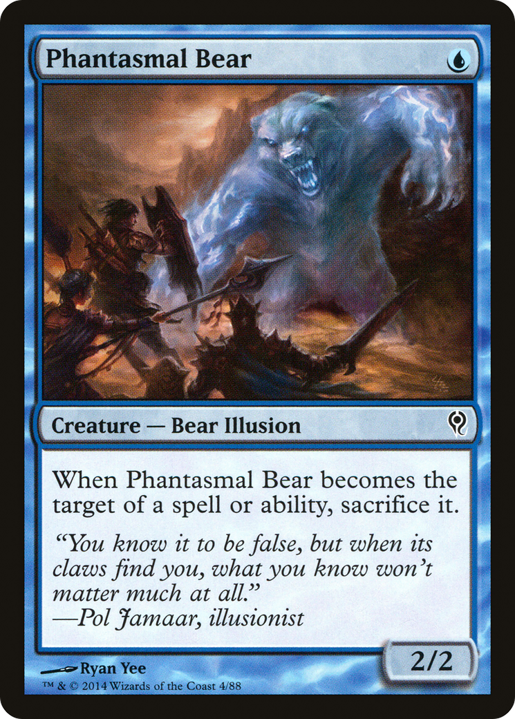 Phantasmal Bear [Duel Decks: Jace vs. Vraska] MTG Single Magic: The Gathering