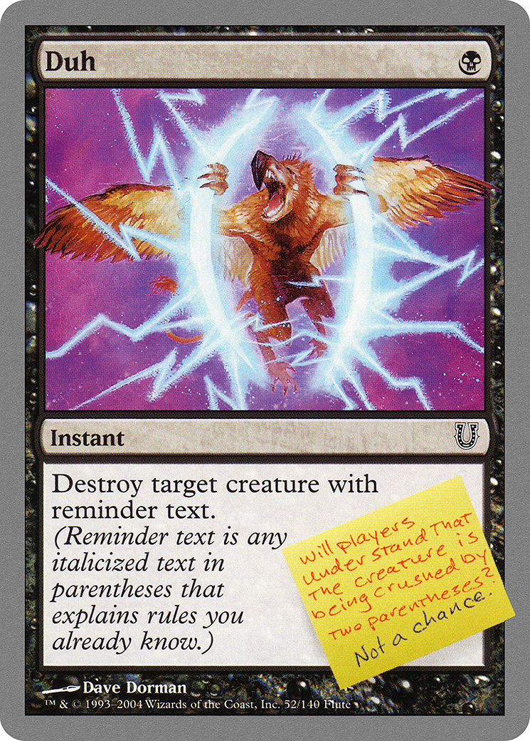Duh (UNH-052) [Unhinged] MTG Single Wizards of the Coast