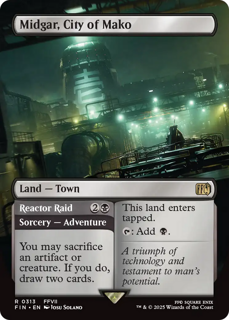 Midgar, City of Mako // Reactor Raid (FIN-313) [FINAL FANTASY] (Borderless) MTG Single Wizards of the Coast