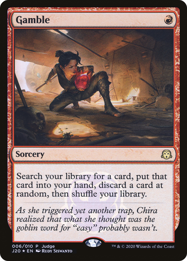 Gamble (JDG-006) [Misc] Judge Gift Cards 2020 Foil MTG Single Wizards of the Coast