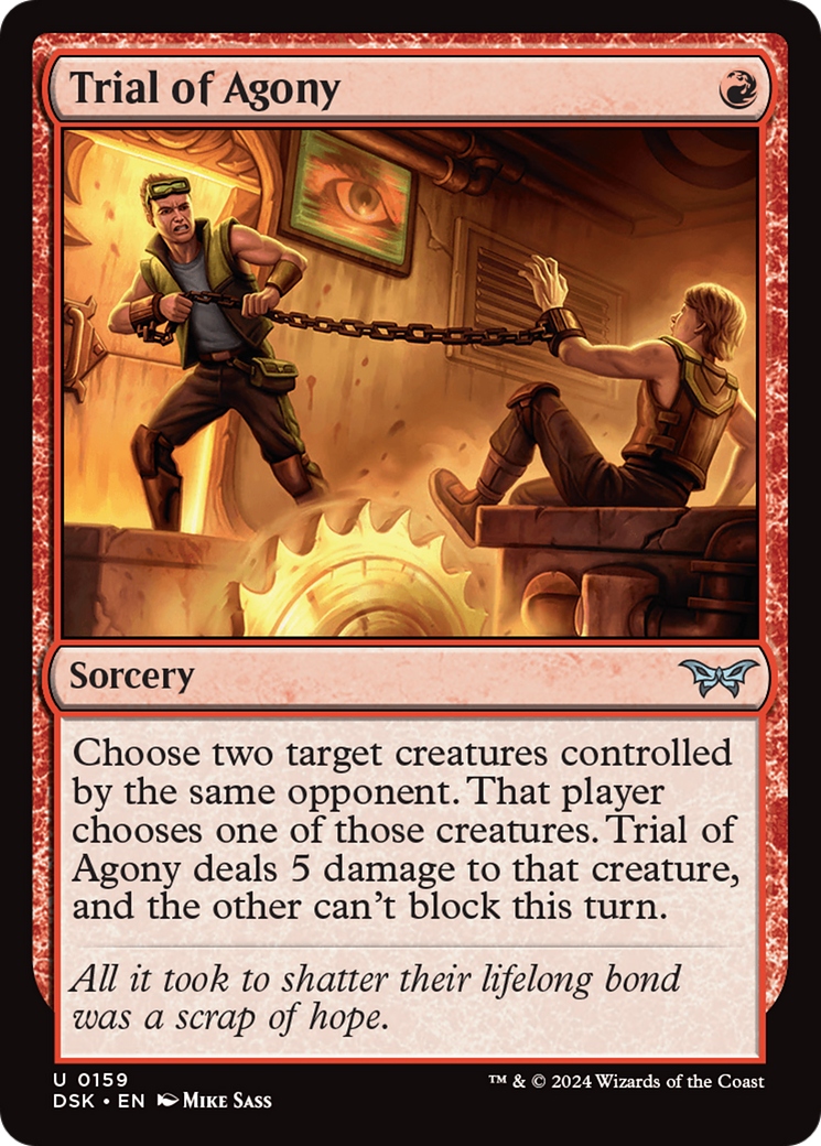 Trial of Agony (DSK-159) [Duskmourn: House of Horror] Foil MTG Single Wizards of the Coast