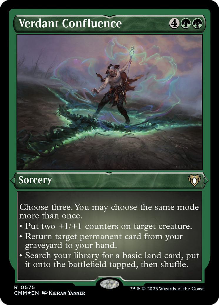 Verdant Confluence (CMM-575) [Commander Masters] Etched Foil MTG Single Wizards of the Coast
