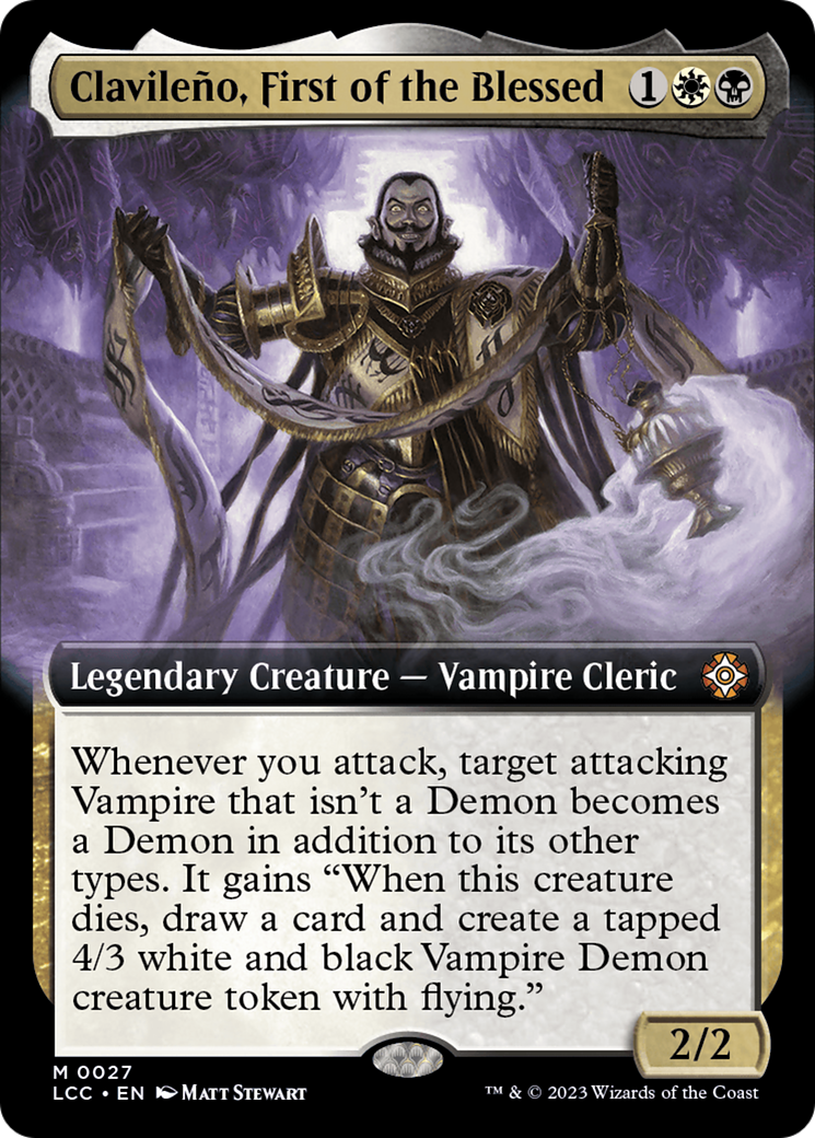 Clavileno, First of the Blessed (LCC-027) [The Lost Caverns of Ixalan Commander] (Extended Art) Foil MTG Single Wizards of the Coast