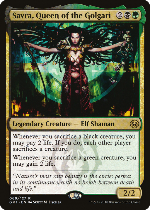 Savra, Queen of the Golgari (GR1-069) [Misc] GRN Guild Kit MTG Single Wizards of the Coast