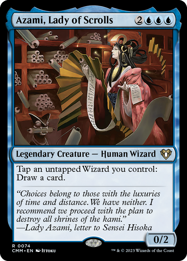 Azami, Lady of Scrolls (CMM-074) [Commander Masters] Foil MTG Single Wizards of the Coast