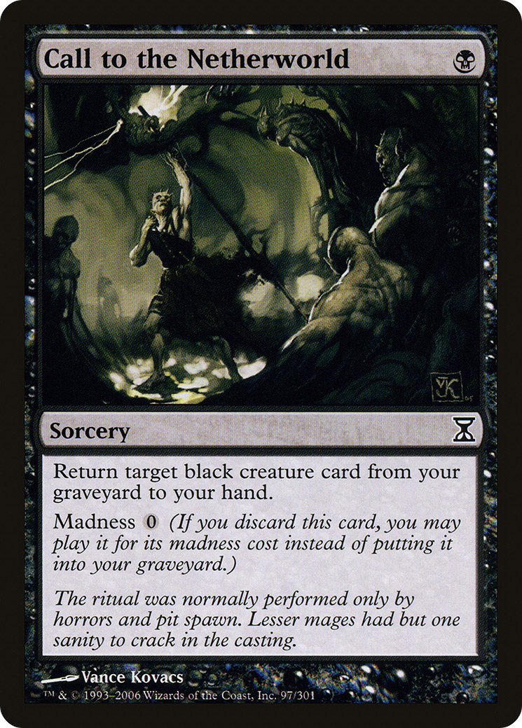 Call to the Netherworld (TSP-097) [Time Spiral] Foil MTG Single Wizards of the Coast