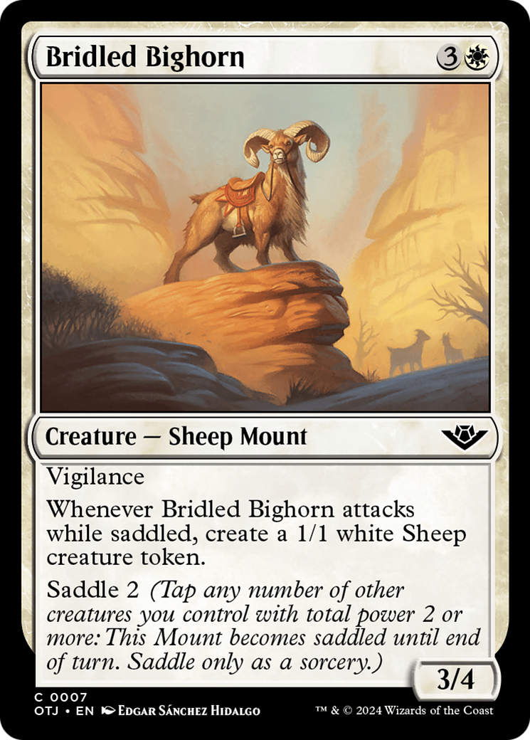 Bridled Bighorn (OTJ-007) [Outlaws of Thunder Junction] MTG Single Wizards of the Coast