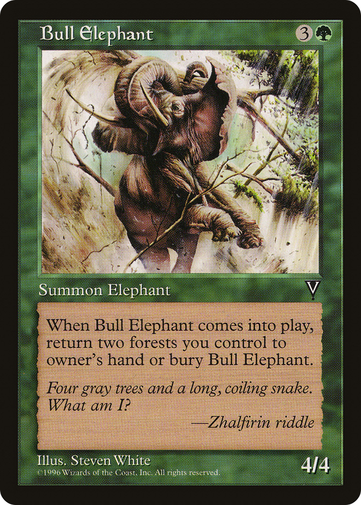 Bull Elephant (VIS-) [Visions] MTG Single Wizards of the Coast