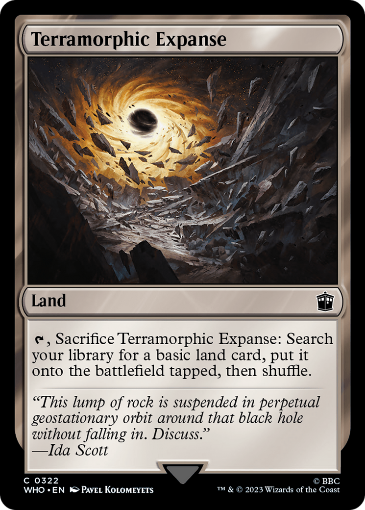 Terramorphic Expanse (WHO-322) [Doctor Who] Foil MTG Single Wizards of the Coast