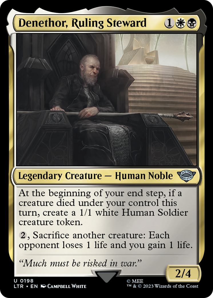 Denethor, Ruling Steward (LTR-198) [The Lord of the Rings: Tales of Middle-earth] MTG Single Wizards of the Coast
