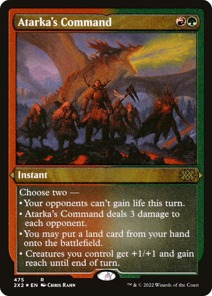 Atarka's Command (Foil Etched) (2X2-475) [Double Masters 2022] Foil MTG Single Wizards of the Coast