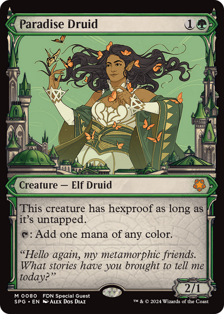 Paradise Druid (SPG-080) [Special Guests] (Showcase) Foil MTG Single Wizards of the Coast