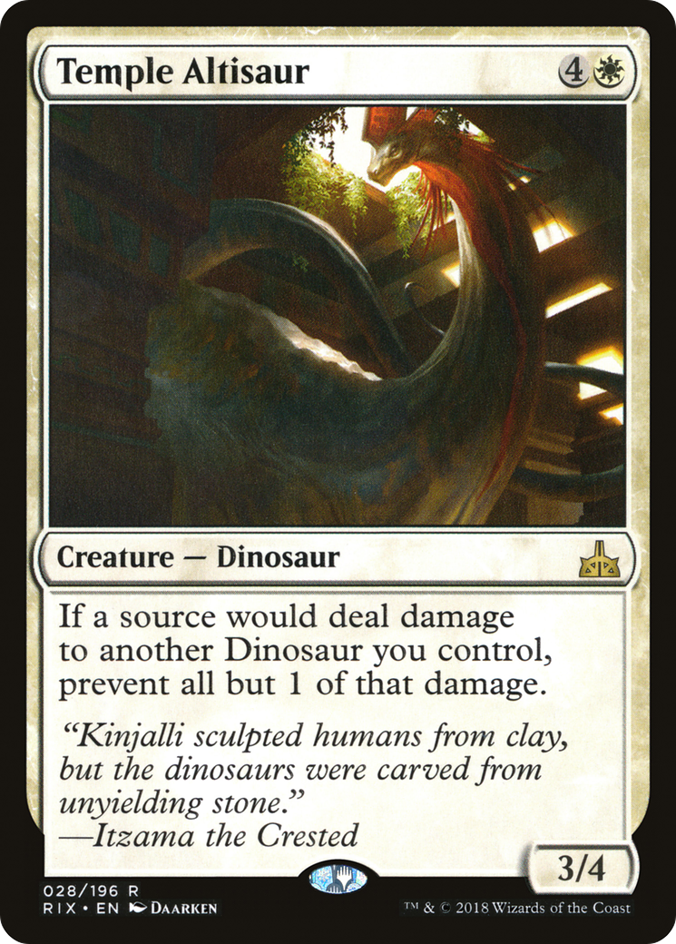 Temple Altisaur (RIX-028) [Rivals of Ixalan] Foil MTG Single Wizards of the Coast