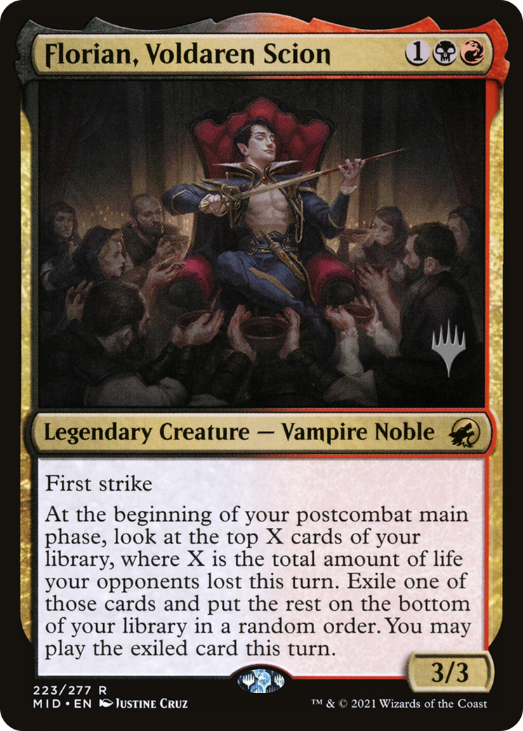 Florian, Voldaren Scion (PPMID-223) [Innistrad: Midnight Hunt Promos] MTG Single Wizards of the Coast