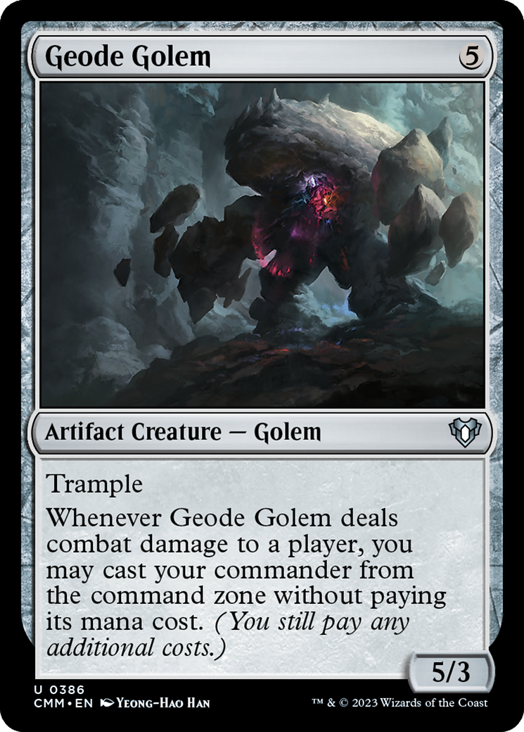 Geode Golem (CMM-386) [Commander Masters] Foil MTG Single Wizards of the Coast