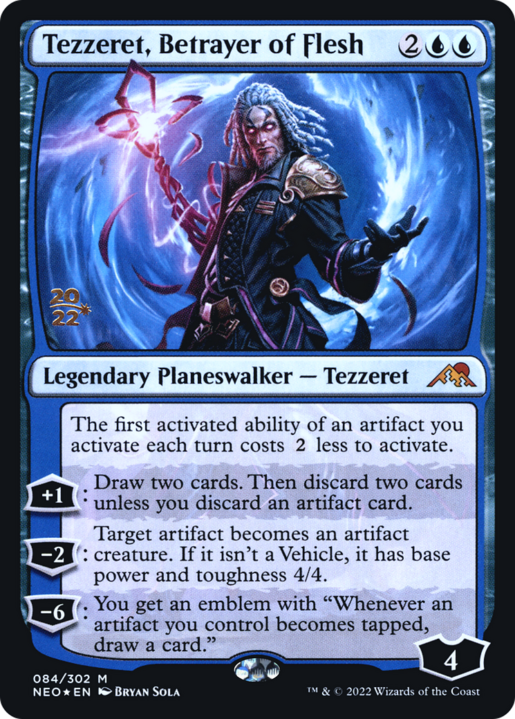 Tezzeret, Betrayer of Flesh (PRE-084) [Kamigawa: Neon Dynasty Promos] Foil MTG Single Wizards of the Coast