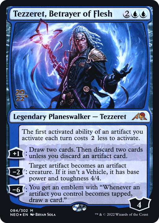 Tezzeret, Betrayer of Flesh (PRE-084) [Kamigawa: Neon Dynasty Promos] Foil MTG Single Wizards of the Coast