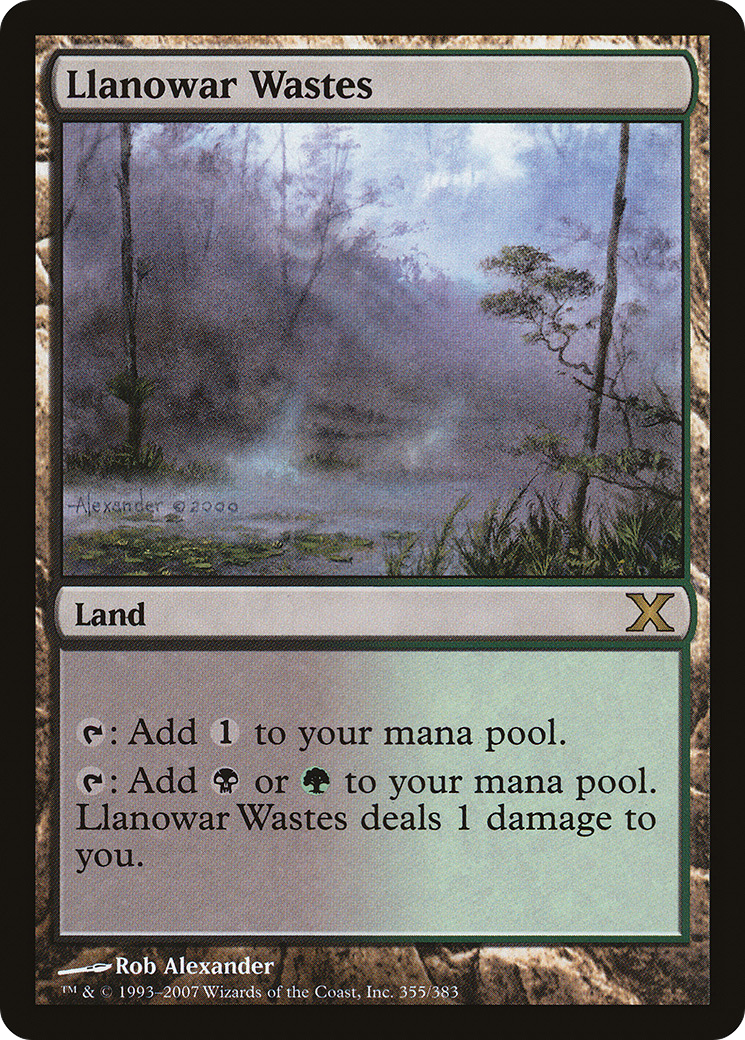 Llanowar Wastes (10E-355) [Tenth Edition] Foil MTG Single Wizards of the Coast