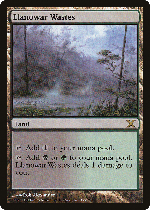 Llanowar Wastes (10E-355) [Tenth Edition] Foil MTG Single Wizards of the Coast