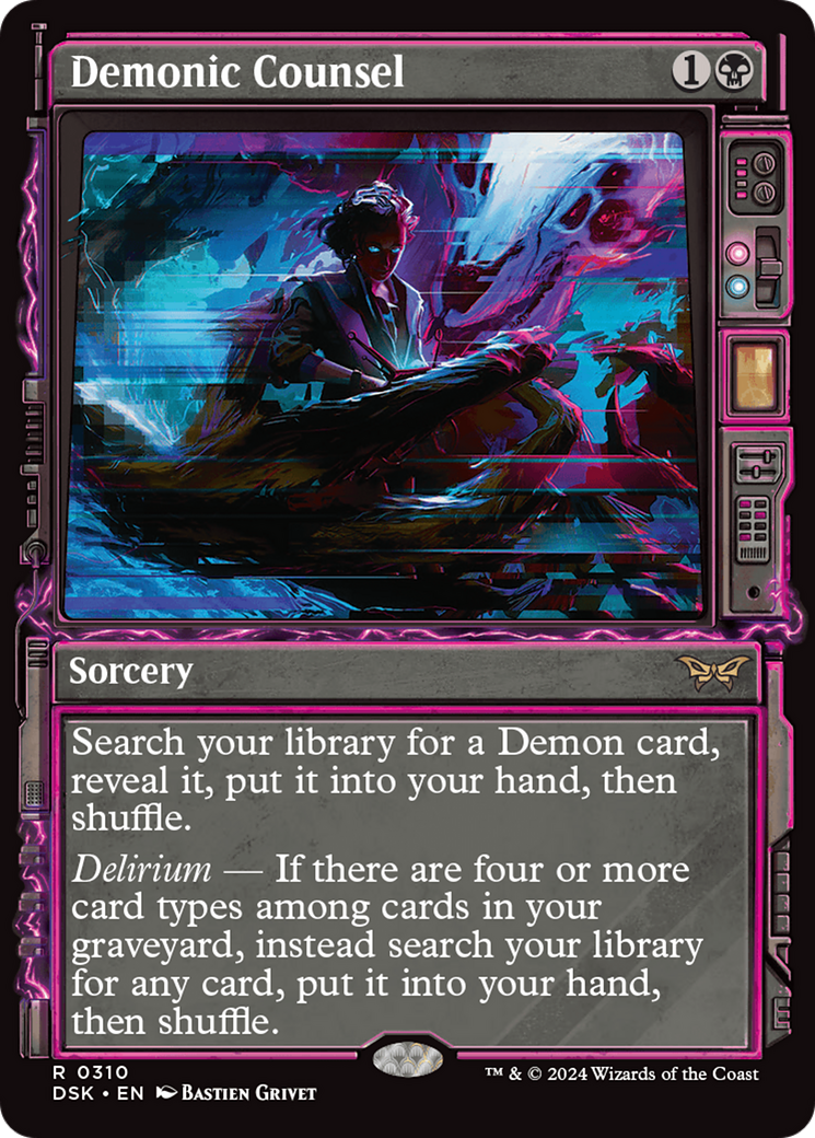 Demonic Counsel (DSK-310) [Duskmourn: House of Horror] (Showcase) MTG Single Wizards of the Coast