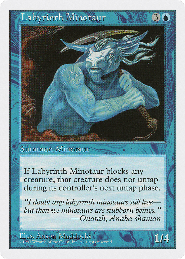 Labyrinth Minotaur (5ED-) [Fifth Edition] MTG Single Wizards of the Coast