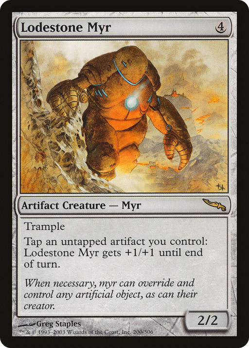 Lodestone Myr (MRD-200) [Mirrodin] MTG Single Wizards of the Coast