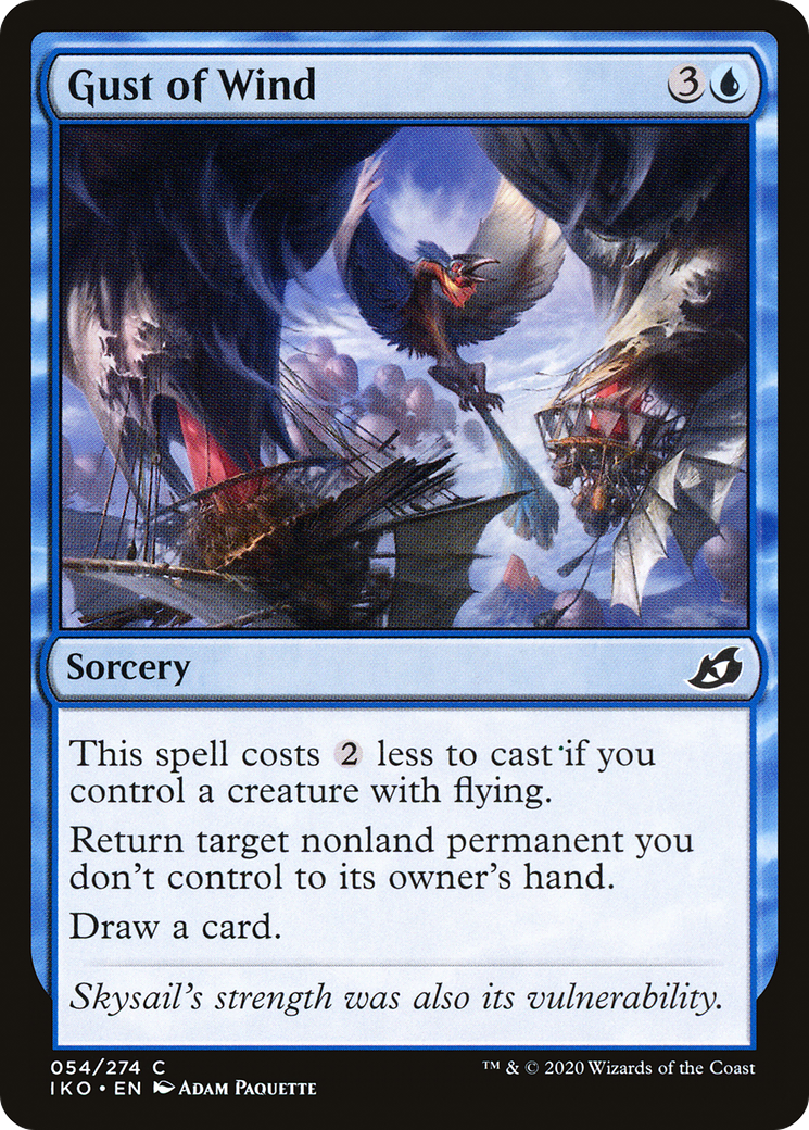 Gust of Wind (IKO-054) [Ikoria: Lair of Behemoths] Foil MTG Single Wizards of the Coast
