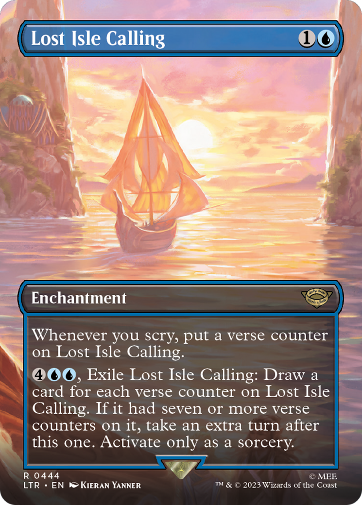 Lost Isle Calling (LTR-444) [The Lord of the Rings: Tales of Middle-earth] (Borderless) Foil MTG Single Wizards of the Coast