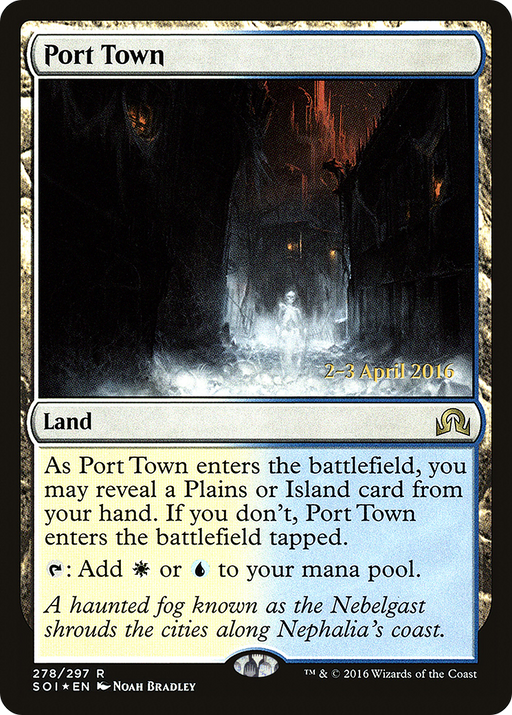 Port Town (PRE-278) [Shadows over Innistrad Promos] Foil MTG Single Wizards of the Coast