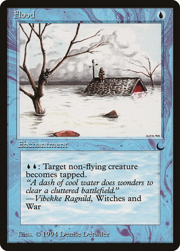 Flood (DRK-027) [Oldschool] The Dark MTG Single Wizards of the Coast