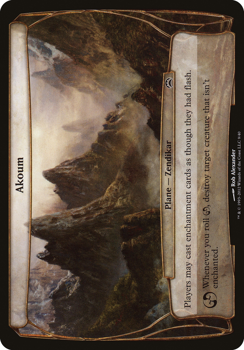 Akoum (Planechase 2012) (OVER-009) [Oversized] Planechase 2012 Planes MTG Single Wizards of the Coast