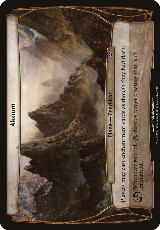 Akoum (Planechase 2012) (OVER-009) [Oversized] Planechase 2012 Planes Foil MTG Single Wizards of the Coast