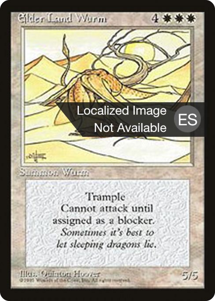 Elder Land Wurm (4BB-) [Fourth Edition Foreign Black Border] MTG Single Wizards of the Coast