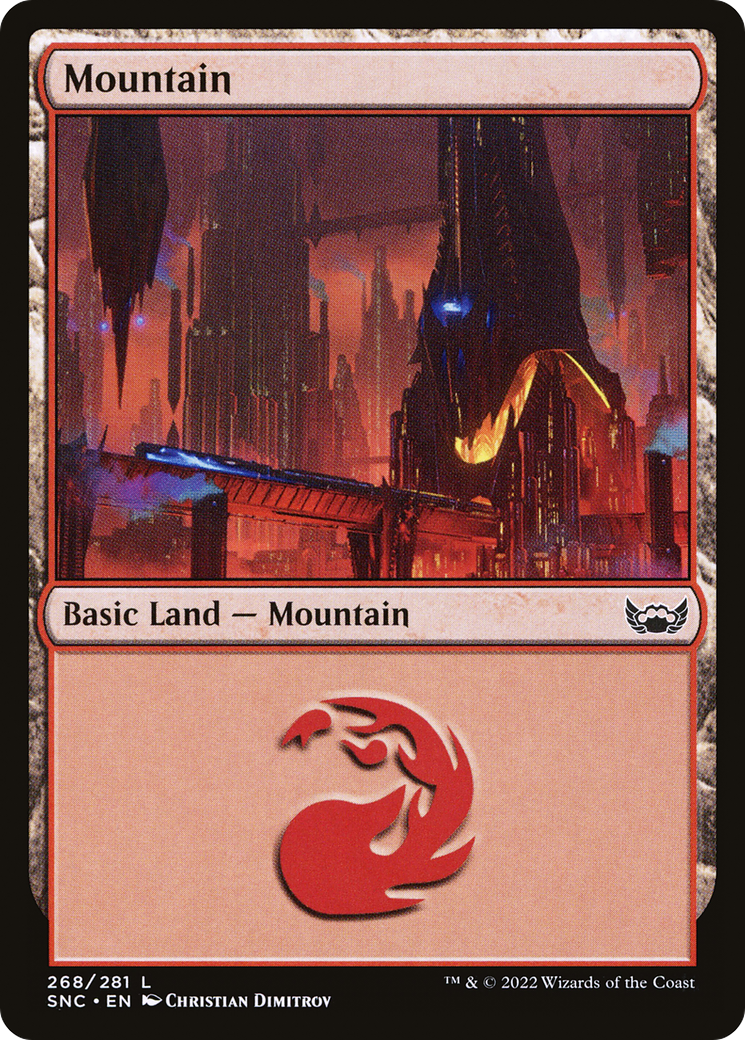 Mountain (268) (SNC-268) [Streets of New Capenna] Foil MTG Single Wizards of the Coast