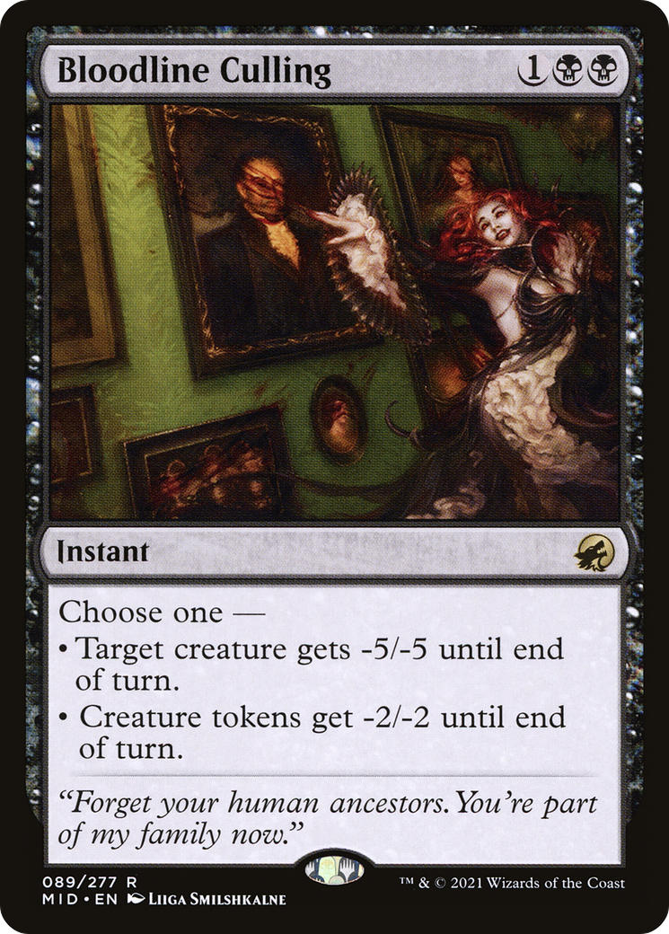 Bloodline Culling (MID-089) [Innistrad: Midnight Hunt] Foil MTG Single Wizards of the Coast