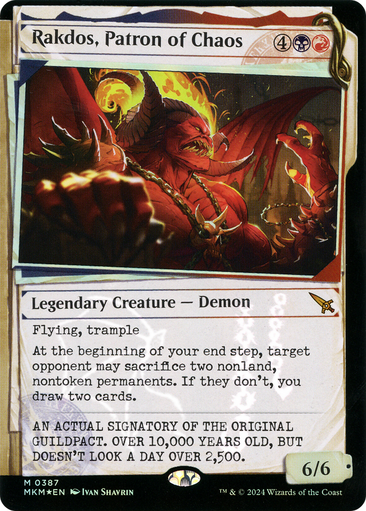 Rakdos, Patron of Chaos (Invisible Ink) (MKM-387) [Murders at Karlov Manor] (Showcase) Foil MTG Single Wizards of the Coast