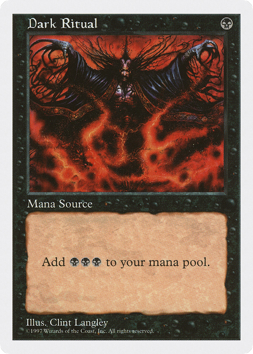 Dark Ritual (5ED-153) [Fifth Edition] MTG Single Wizards of the Coast