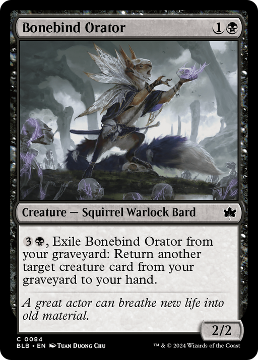 Bonebind Orator (BLB-084) [Bloomburrow] Foil MTG Single Wizards of the Coast