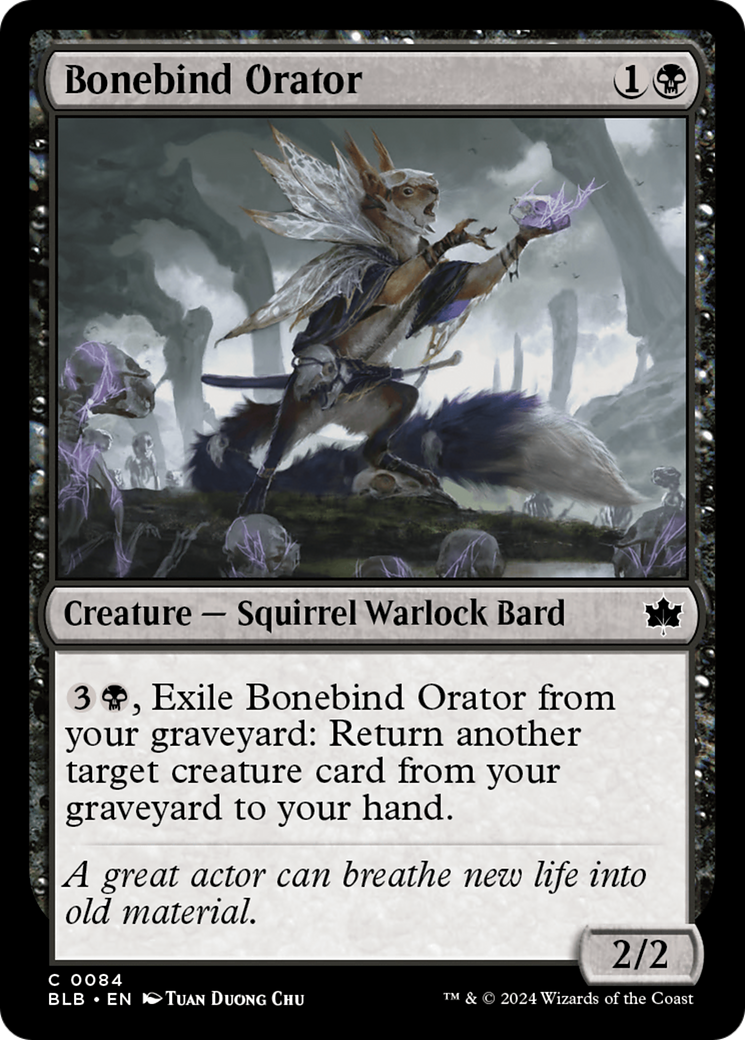Bonebind Orator (BLB-084) [Bloomburrow] MTG Single Wizards of the Coast