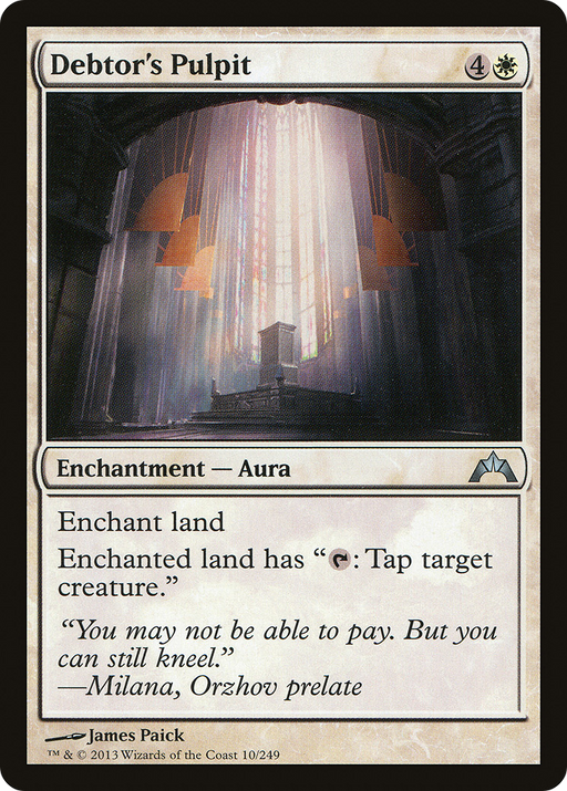 Debtor's Pulpit (GTC-010) [Gatecrash] Foil MTG Single Wizards of the Coast