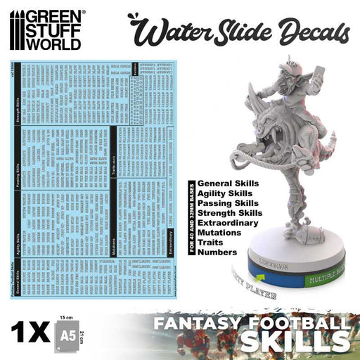 Green Stuff World: Fantasy Football Skills Decals Model Tools & Glue Green Stuff World