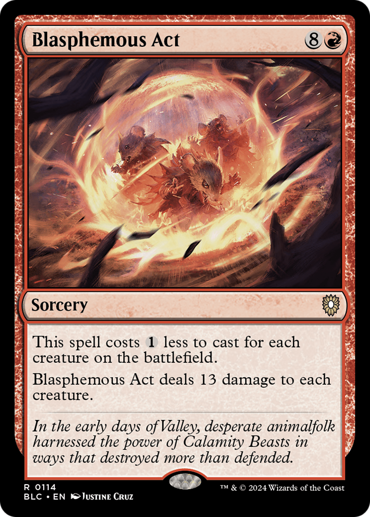 Blasphemous Act (BLC-114) [Bloomburrow Commander] MTG Single Wizards of the Coast