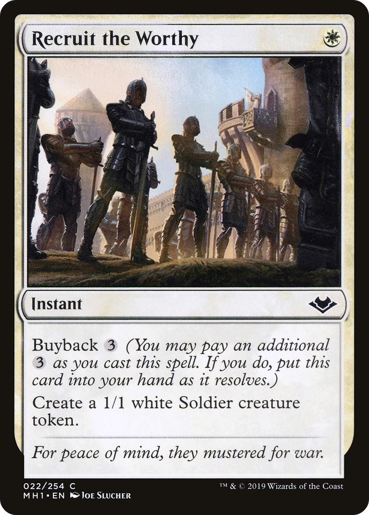 Recruit the Worthy (MH1-022) [Modern Horizons] Foil MTG Single Modern Horizons