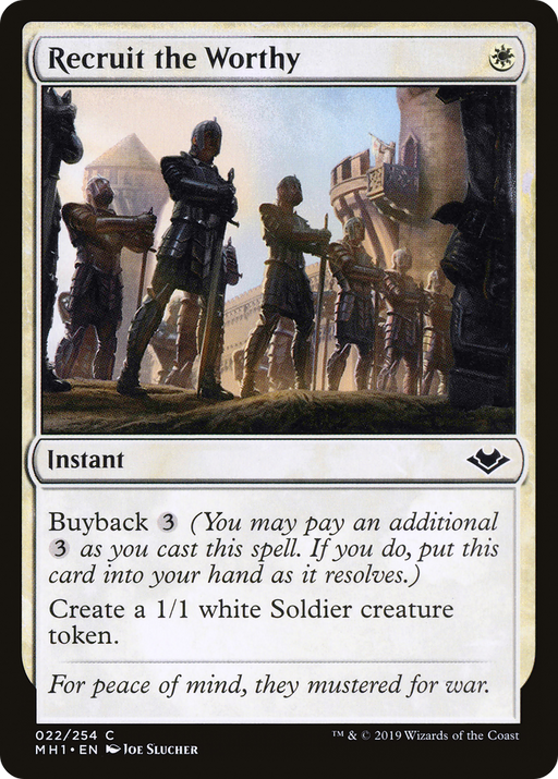 Recruit the Worthy (MH1-022) [Modern Horizons] MTG Single Modern Horizons