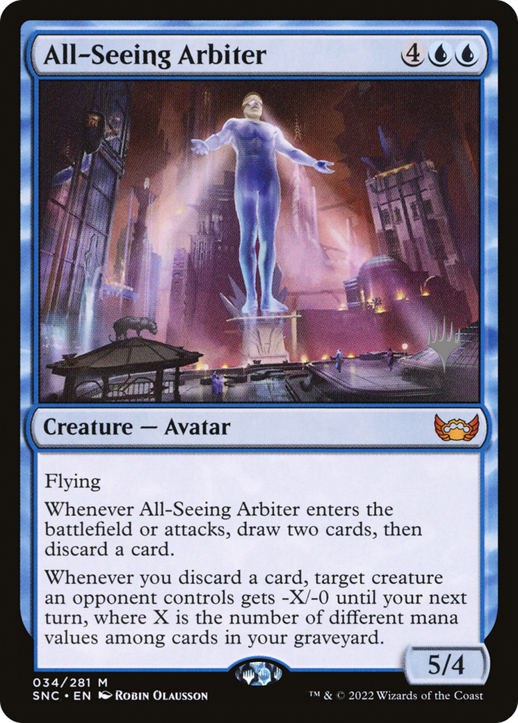 All-Seeing Arbiter (PPSNC-34P) [Streets of New Capenna Promos] MTG Single Wizards of the Coast