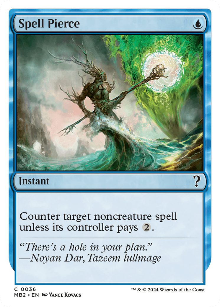 Spell Pierce (White Border) (MB2-036) [Mystery Booster] Mystery Booster 2 MTG Single Wizards of the Coast