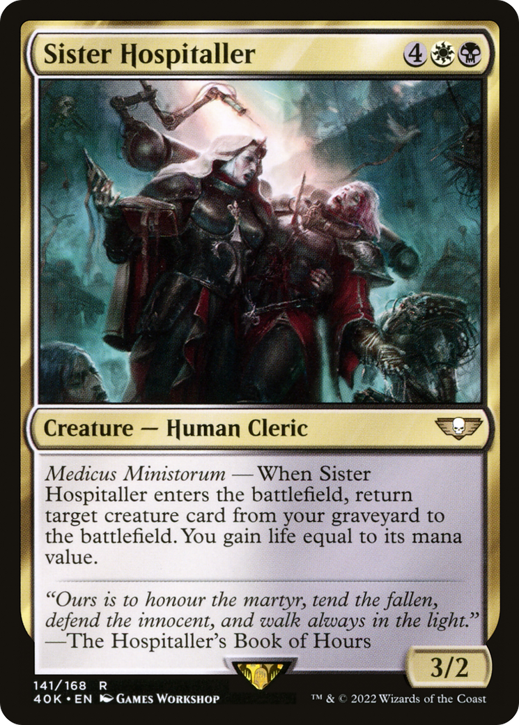 Sister Hospitaller (40K-141) [Warhammer 40,000 Commander] MTG Single Wizards of the Coast