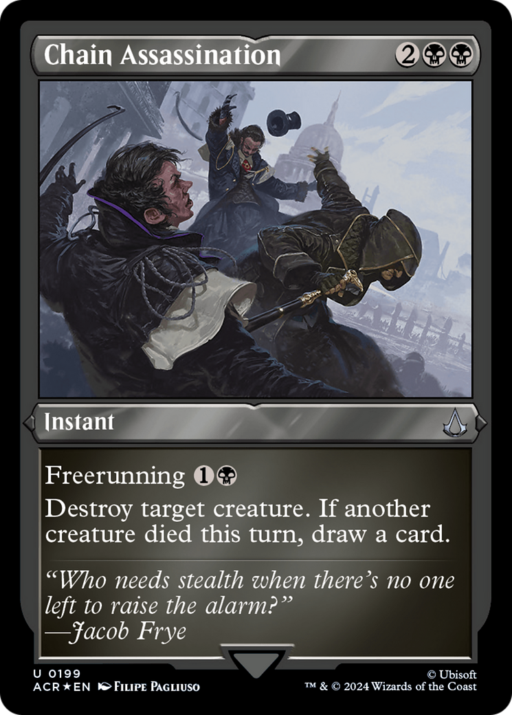 Chain Assassination (ACR-199) [Assassin's Creed] Etched Foil MTG Single Wizards of the Coast